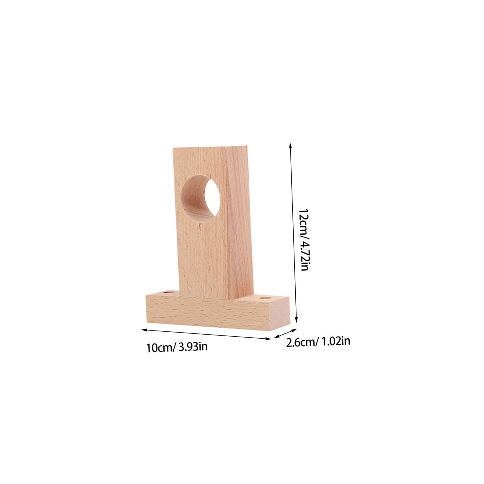 Supporti per Bastone Tende in Legno 4 Pezzi Robusti Beige
