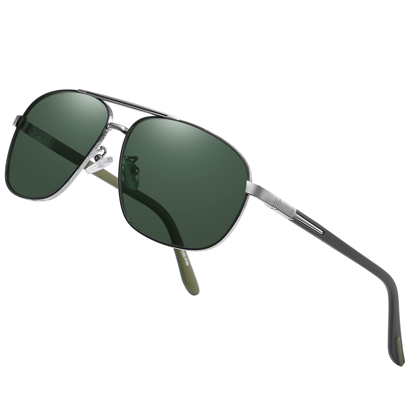 KIOYTLIK Trendy Polarized Aviator Sunglasses for Men Classic Sunglasses, UV400 Protection Mirror Lens, Fashion Vintage