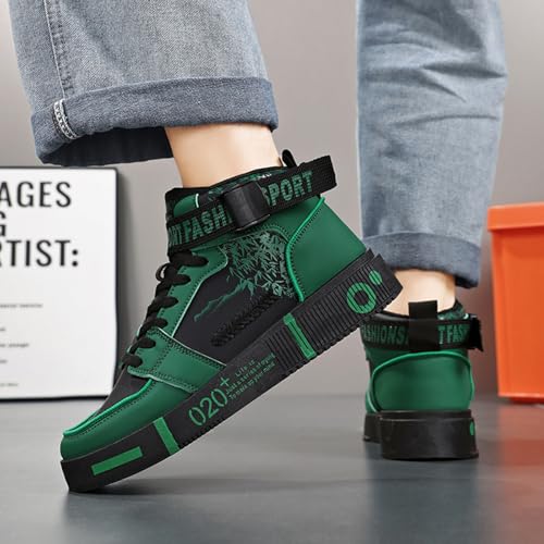 Men's Fashion Sneakers High Top Skate Shoes Stylish Street Sneakers Casual Sports Walking Shoes4