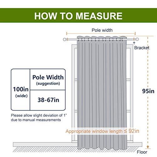 NICETOWN Blackout Wide Sliding Door Curtains - Insulated Noise Reduction Drapes, Privacy Vertical Blind for Living Room & Bedroom (Dark Blue, W100 x L95 inches)