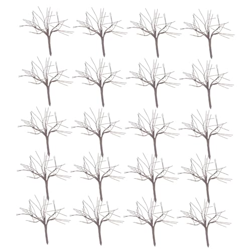 FUNOMOCYA 20個 ミニチュア チェリー 木 幹 ジオラマ 用品 ミニチュア 木 枝 工芸品 家庭用 オフィス用 装飾用 DIY 木 枝