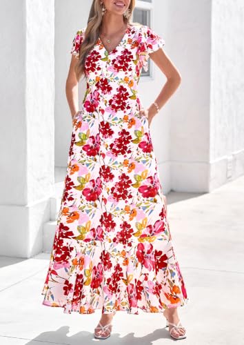 Image of PRETTYGARDEN Womens Summer Boho Floral Maxi Dress
