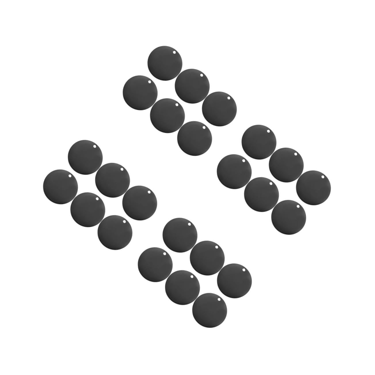 DOITOOL 4 Set Di Animali Domestici Piccola Etichetta Canino Identificazione Piastrina Per Cani in Acciaio Inossidabile Medagliette Per Cani in Acciaio Inossidabile Nero 6 Pezzi*4
