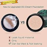 SIAMHOO CC Cream Foundation with Mushroom Head Air Cushion CC Cream Foundation Full Coverage for Flawless Makeup, Even Skin Tone 0.7fl.oz - Natural - Image 6