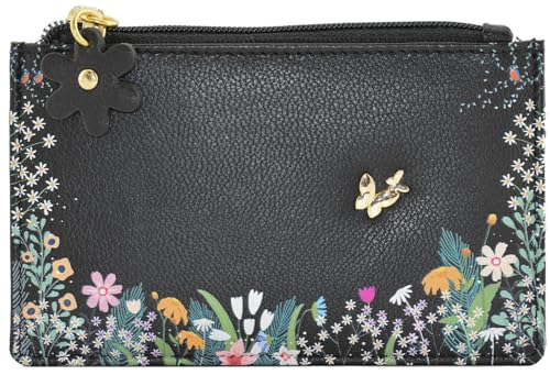 Porte-monnaie Mala Leather Shiloh en cuir véritable noir avec étui RFID