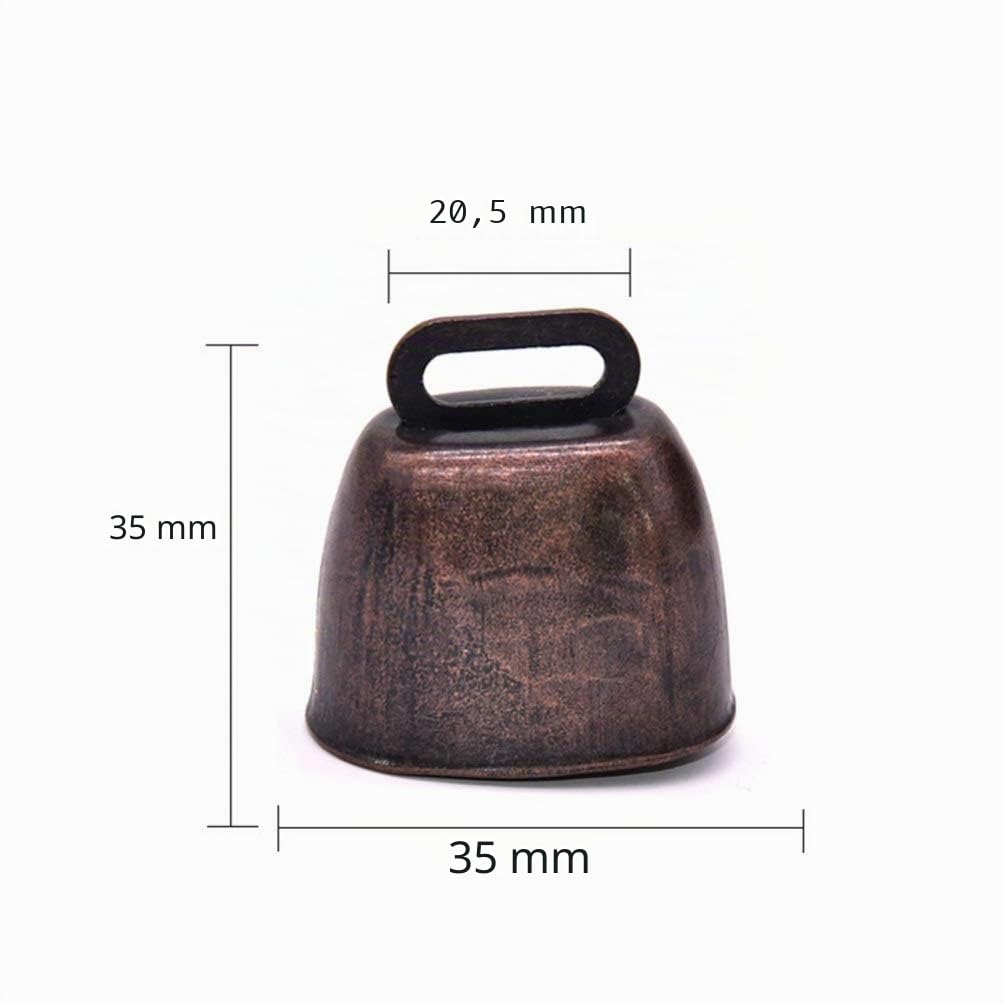 EXCEART Cloche De Pâturage en Fer pour Animaux - 2Pcs Clochettes Anti-Perte pour Moutons Chevaux Et Vaches - Sonnettes Élégantes Et Pratiques De 3.5X3.5X2.0Cm