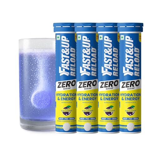 Image of Reload Zero - Zero Sugar Instant Energy & Hydration Drink - Ice Current Flavour - 20 Effervescent Tablets, Pack of 4
