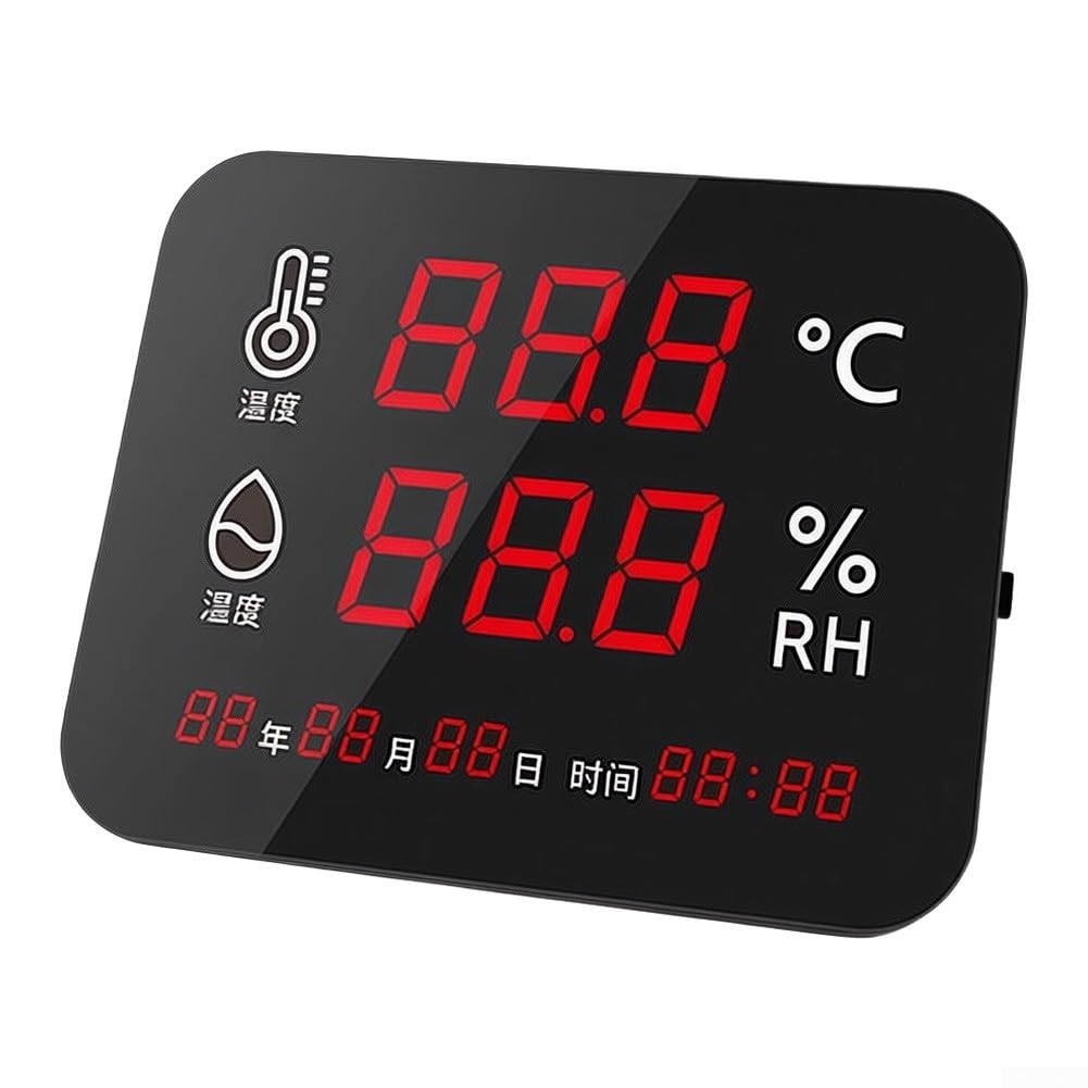 Medidor digital de humedad con función de alarma, pantalla grande