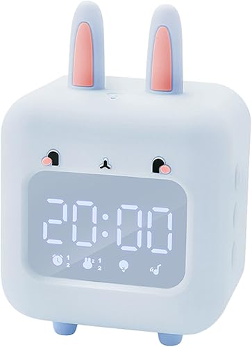 Reloj despertador de conejo, reloj despertador OK to Wake para niños, reloj despertador fuerte para durmientes pesados, relojes despertadores