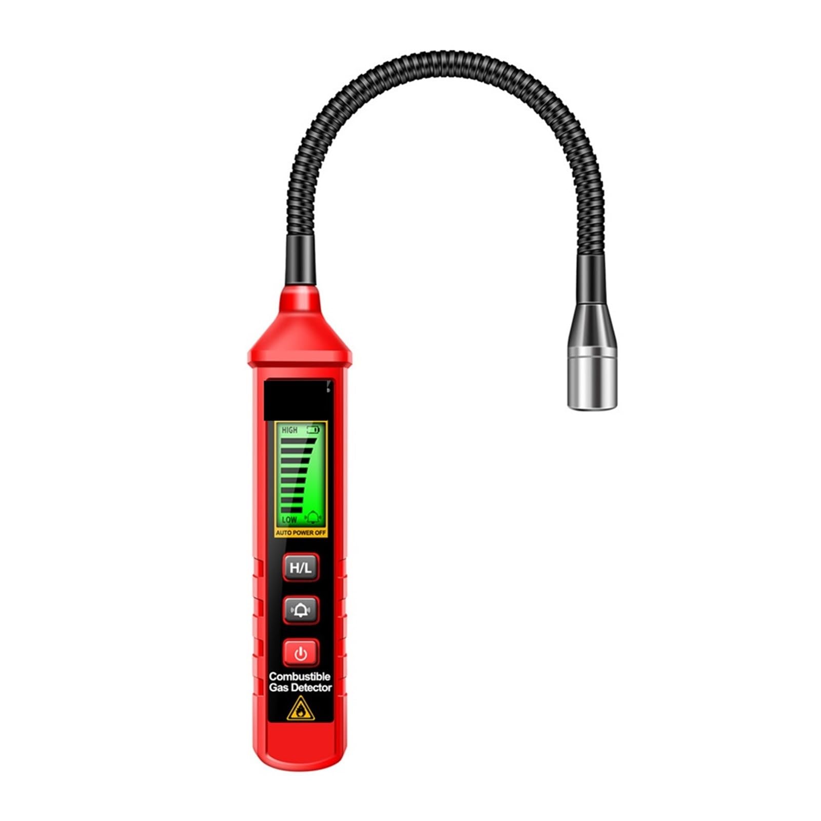 Lecksucher Lecktester for brennbare Gase, einstellbare Empfindlichkeit, Gasdetektor-Alarm for Zuhause und Wohnmobil, zur Ortung der Quelle von Methan-Erdgas halten anspruchsvollen Umgebungen stand