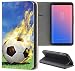 Produktbild Samsung Galaxy S7 G930F Hülle Premium Smart Einseitig Flipcover Hülle Galaxy S7 Flip Case Handyhülle Samsung Galaxy S7 Motiv (1315 Fußball Fussball Schwarz Weiß Blau)