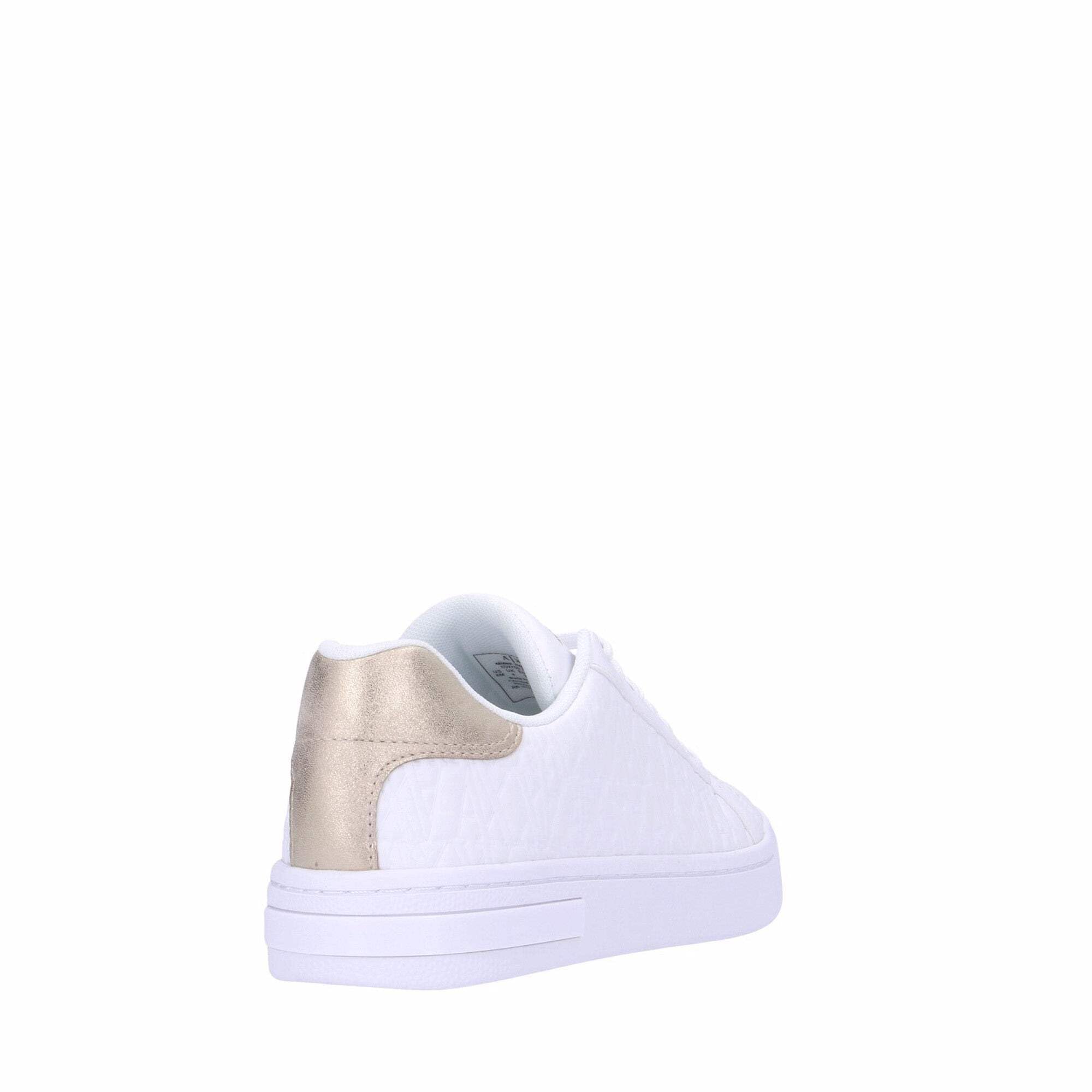 Armani Exchange Xdx165 Sneakers Con Lacci In Ecopelle Donna T782 OP.WHITE+PALE GOLD 37