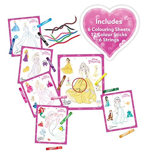 Image of SKOODLE Colouring Frames | DIY Colouring & Painting Art Kit for Kids | 6 Colouring Sheets, 12 Colour Sticks & 6 Hanging Strings