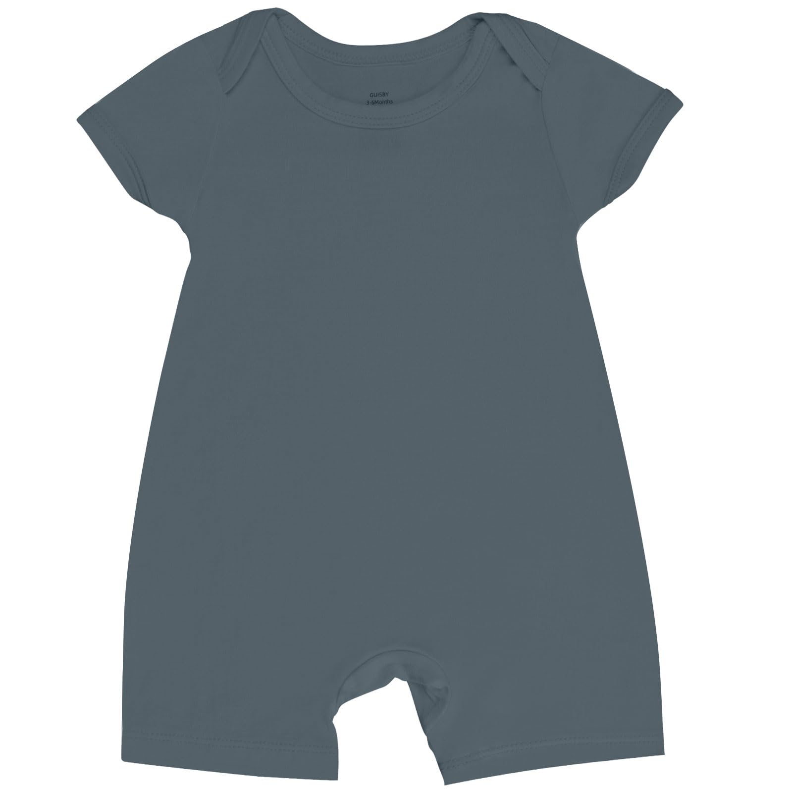 GUISBY Rayon Baby Pajamas, Short Sleeve Footless Rompers, Snap Closure Sleeper for Boy Girls