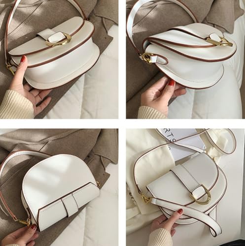 Image of Women's Hobo Handbags Crossbody Bags Trendy Saddle Purse Vegan Leather Slouchy Shoulder Handbags Underarm Bag