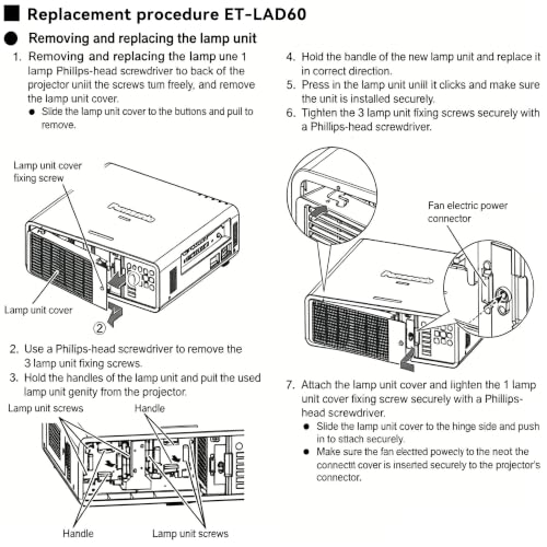 Image of Projector Lamp Bulb ET-LAD60W ETLAD60 for Panasonic PT-DW6300 D6000