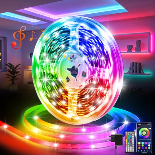 Cinta LED 20 m RGB Banda Bluetooth App Control Sincronización Musical
