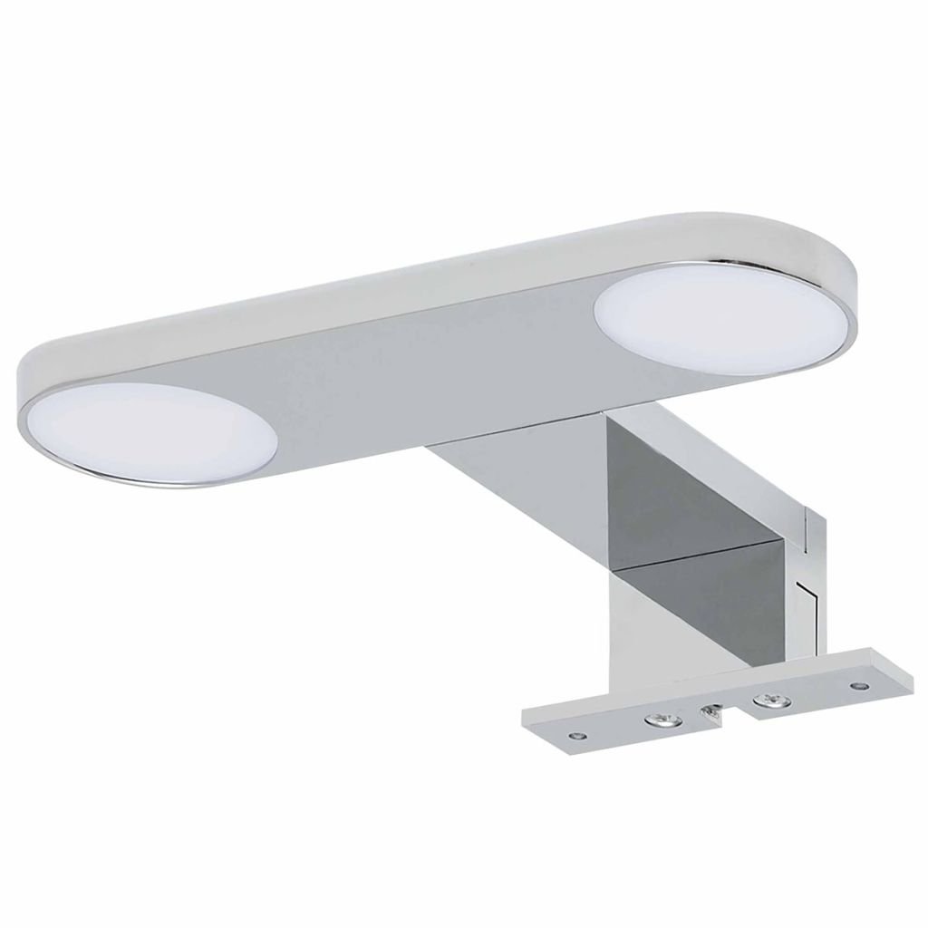 Tiger LED Badezimmerleuchte Yaro, Lampe zur Montage auf Spiegel oder Spiegelschrank, Metall, Chrom, 17.5 x 13 x 3.9 cm, 4000K ( Neutralweiß ), IP44