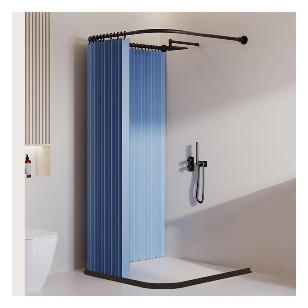 Rideau de douche pliable - Panneau de salle de bain étanche avec tringle en forme de U - Paravent peu encombrant - Pour la famille et l'hôtel - 360 x 200 cm (120 cm)