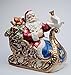 Cosmos Gifts 10673 Fine Ceramic Christmas Hand Painted Fantasia Santa on Sleigh Cookie Jar, 11