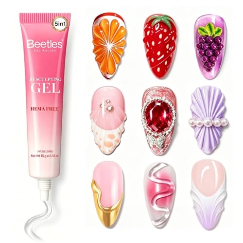 Image of Beetles 3D Gel Nail Art, Hema Free Sculpting Gel for Nail Art, No Wipe,15g