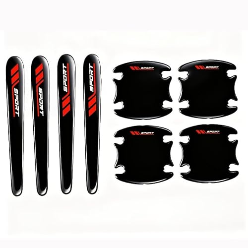ONEMAJI 8 Pcs Car Door Handle Protector for Mitsubishi Lancer Triton L200 Galant 8 ASX, Door Cup Paint Protection Film Anti-Scratch Guards Car Handle Cover Stickers Scratches