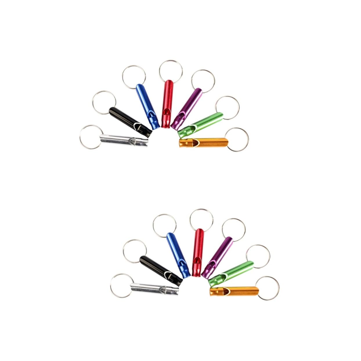 Levemolo 2sets Alloy Whistle for Parrot Bird Training Toy Parrot Call Whistle Silent Bird Training for Household Parakeet 7pcs*2 Random