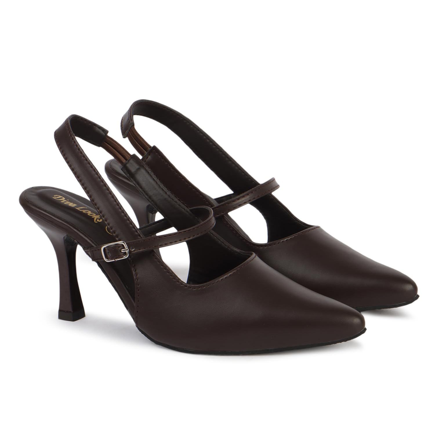 Brown Slingback Heels for Women Pointed Toe & Cushioned Insole Stylish Comfortable Heels for Office, Party & Casual Wear-image-17