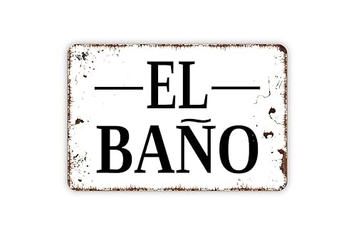 El Bano Sign Metal Plaque disponible en Yaxa Colombia