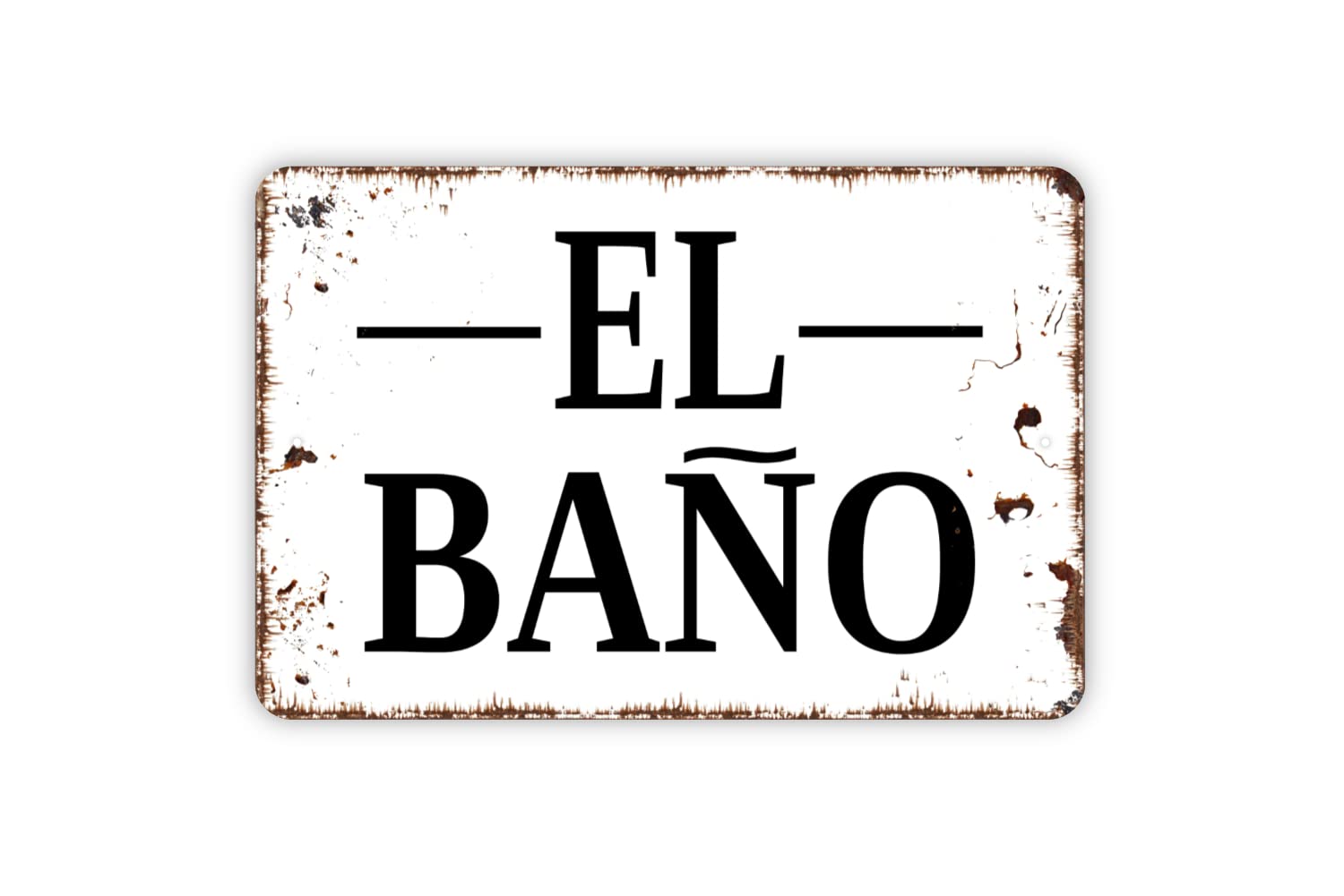 Bctxxa El Bano Sign Metal Plaque Metal Sign Plaque Poster 8X12 Inches