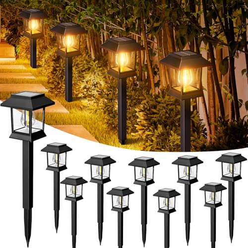 Lampe Solaire Exterieur Jardin nipify Lot de 10 Lumiere Allée Étanche Sans Fil Électrique