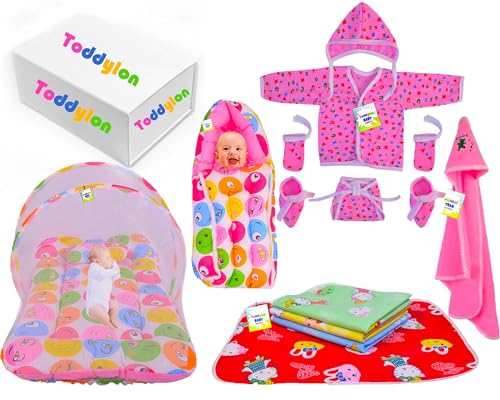 Image of Toddylon 12 in 1 New Born Baby Gift Pack | Combo Set | New Born Baby Items| New Born Baby Products All(0-6 Months)
