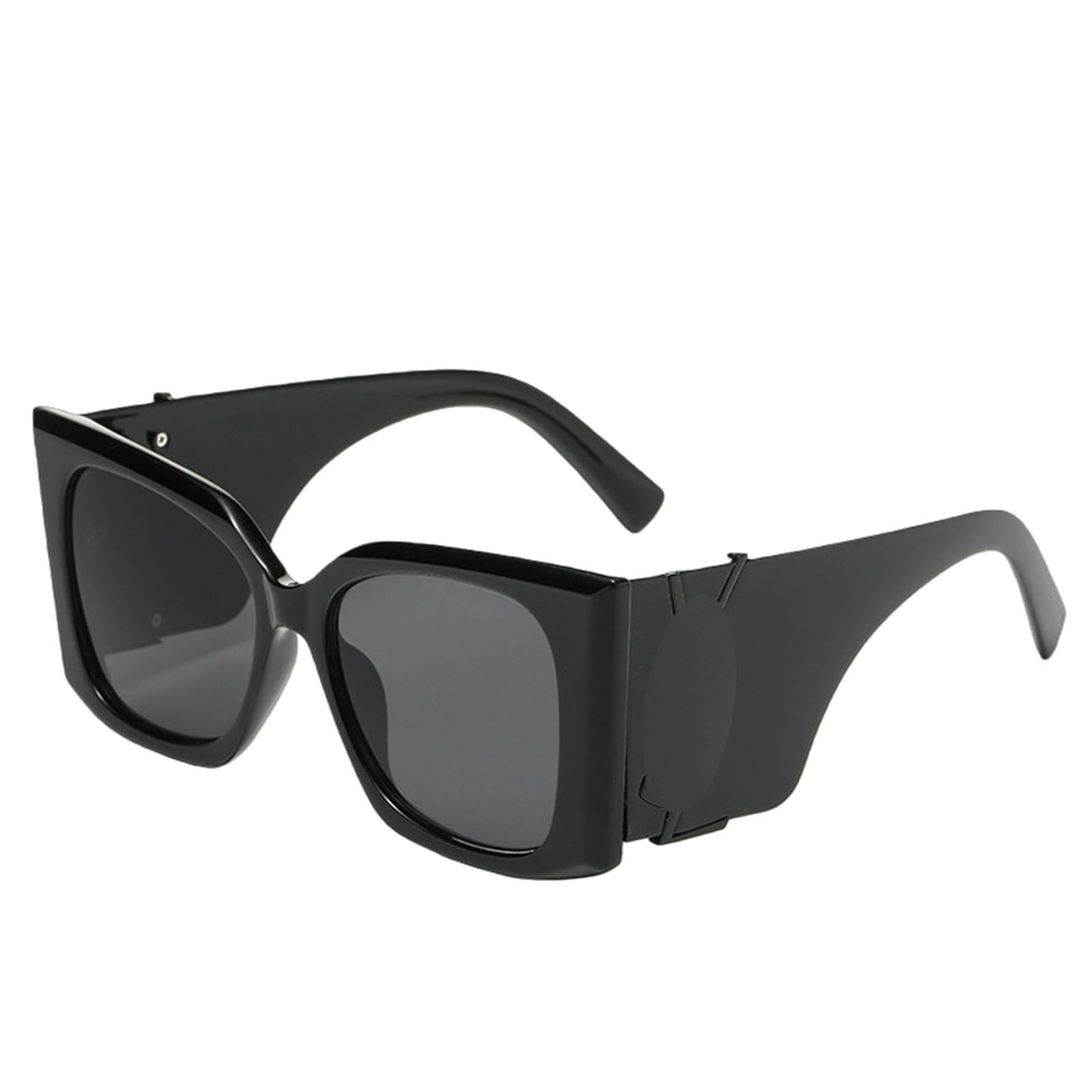 Gyios Sunglasses Mens Women's High Sunshade-black Frame Black-gray Lens 2