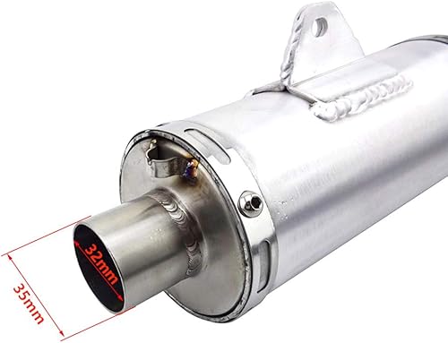 Miniatura 3 de XLYZE - Silenciador T4 de rendimiento de 1.260in para 150 cc y 160 cc Pit Dirt Bike Mini Motocross