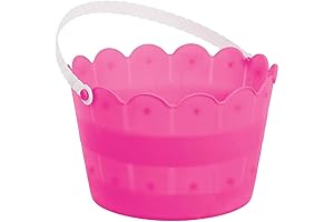Bright Pink Scalloped Bucket - Storage Essential