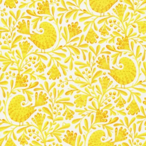 Cloud 9 Fabrics Organic 100% Cotton Poplin Fabric Yellow - per metre