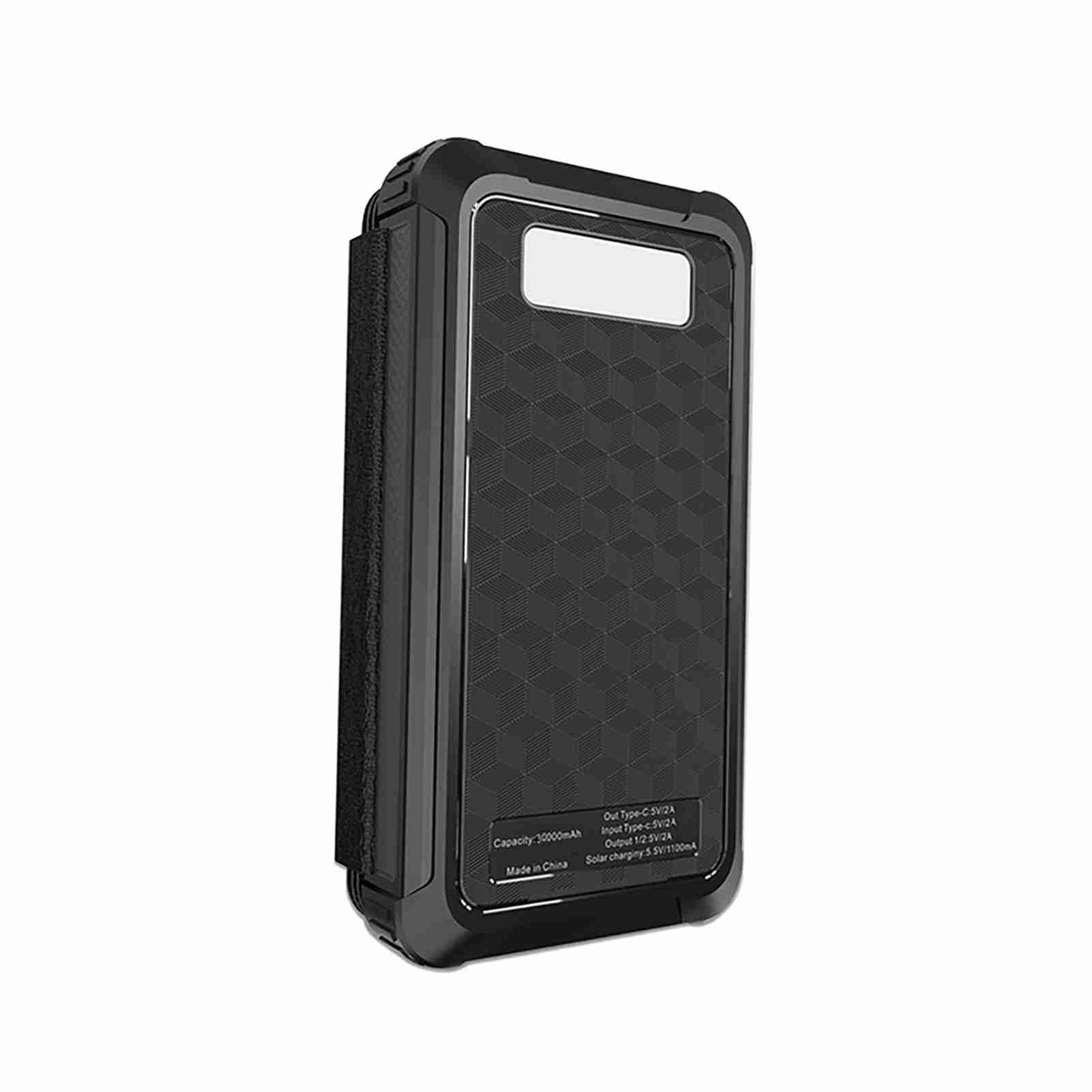 Fdit Caricabatterie Solare Portatile Power Bank 30000mAh Comodo Power Bank Pieghevole Resistente Agli Urti per attività All'aperto, Dimensioni 161 X 83 X 32 Mm