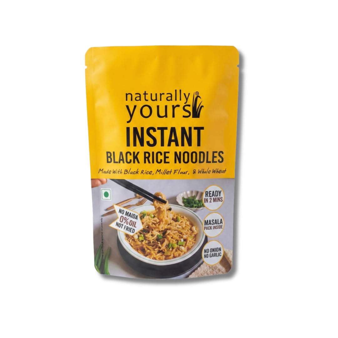 Naturally Yours, Black Rice Instant Ramen Noodles, 175 GM | Ready In 2 Mins | Masala Pack Inside| Made with Rich Black Rice Flour, MIllet Flour & Whole Wheat Flour| No Maida, Not Fried Noodles | Pack of 1-image-27