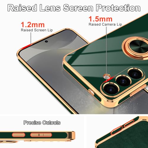 Coque Galaxy S25 Plus vert premium avec béquille intégrée robuste - 6