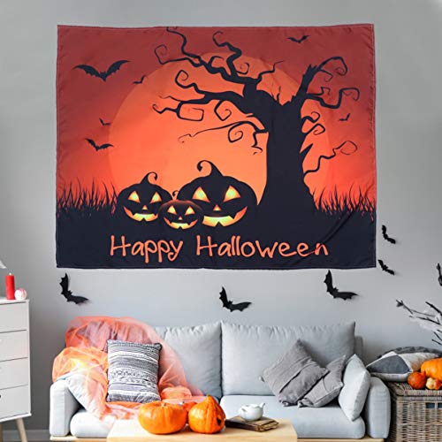 KESYOO Halloween Pano de Fundo Foto Fantasma AbÃ³bora Voando Fundo de Fotografia TapeÃ§aria de Pared