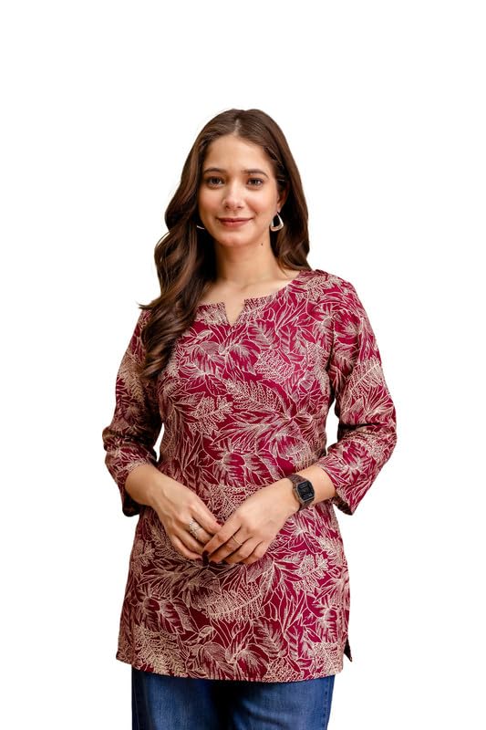 daevish New Rayon Floral Printed Casual Top Style Kurta for Women | Women Office Wear Kurti-picture-39