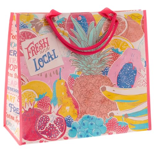 Karma Reusable Large Tote - Tote Bag with Handles - Perfect for Farmers Market, Beach or Birthday Parties, Fruit
