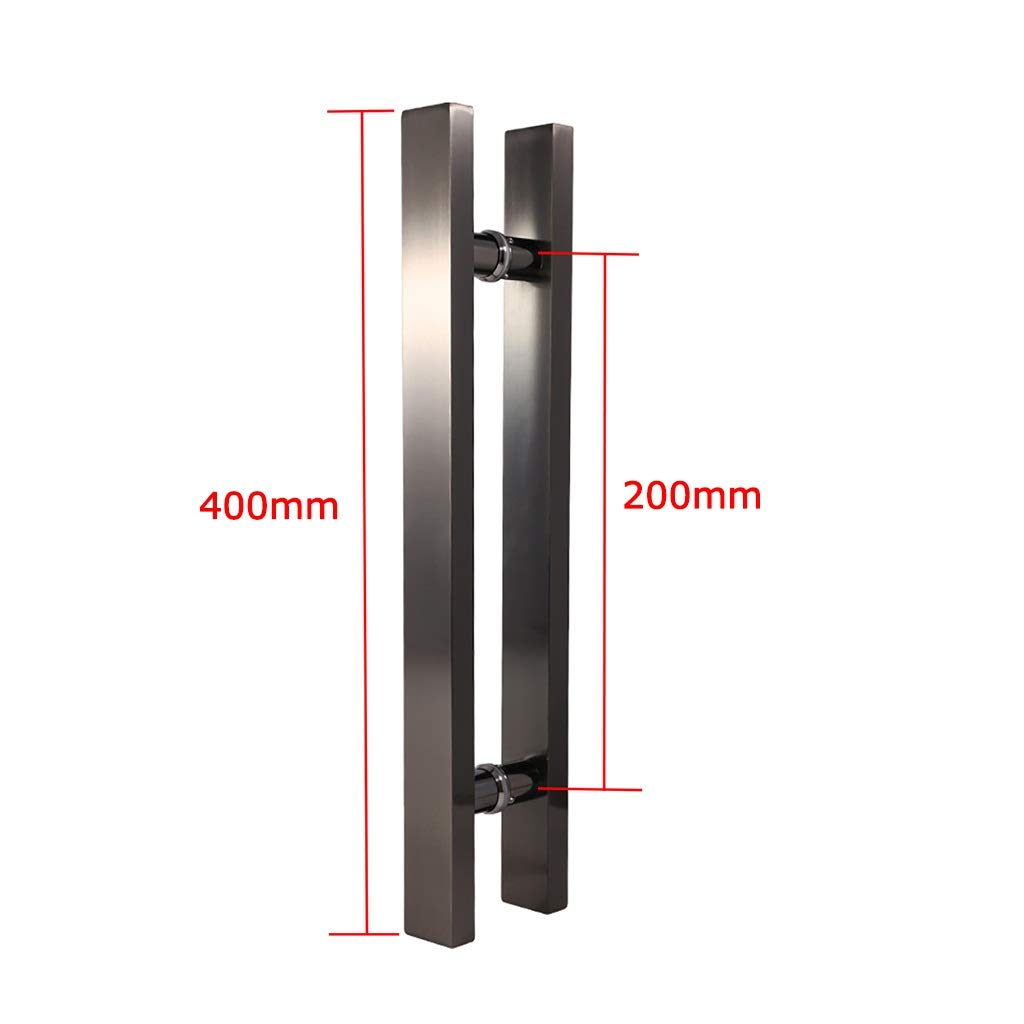 Maniglia per Porta Scorrevole per Porta del Fienile Maniglia per Porta in Vetro in Acciaio Inossidabile Spazzolato Nero/Maniglia per Porta Push-Pull per Hotel/Maniglia per Porta in Legno per
