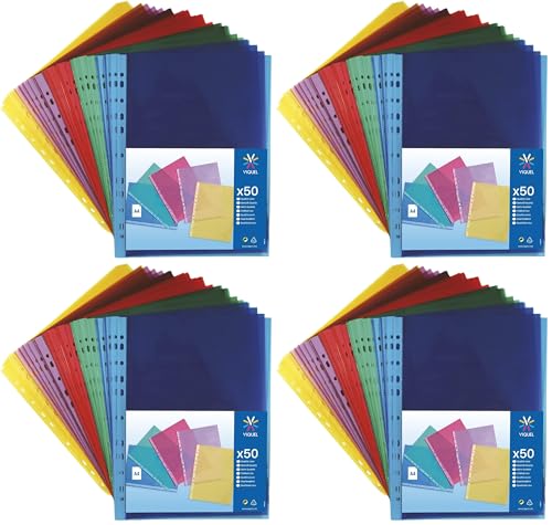 Pochettes perforées Viquel en polypropylène de haute résistance pour classeur A4