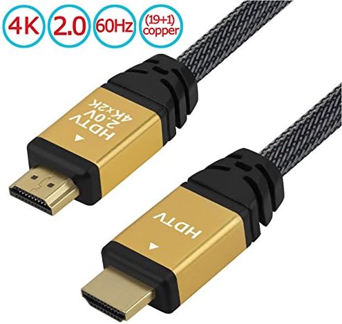 HDMI Cable High Speed HDMI 2.0 18Gbps Supports 4K @ 60Hz 2160p HD 1080p,3D 19 + 1 Copper Ethernet (hdmi 9ft)