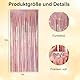 Qiuruoo 4 Stück Lametta Vorhang Rose Gold, Quastenförmige Glitzervorhang für Partydekoration, Geburtstagsdekoration, Hochzeitsbühnendekoration (1m*2m)