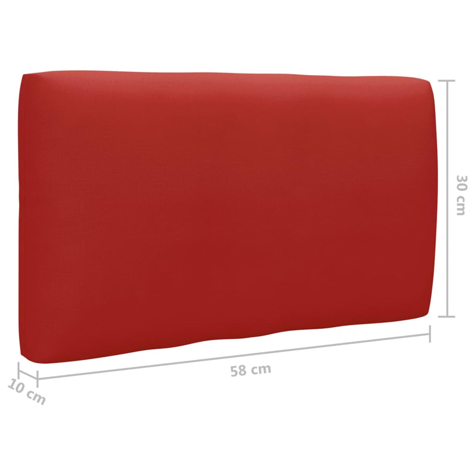 Homgoday Sofá de jardín Esquina de palets Madera Pino impregnada blancosofa Exterior palets Madera Sofa palets Exterior Rojo
