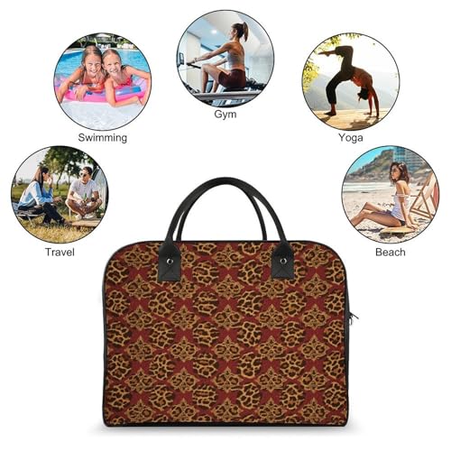 Travel Bag Lightweight Overnight Bag Portable Pastel Floral Pattern Design Print Tote Bag For Women And Men3