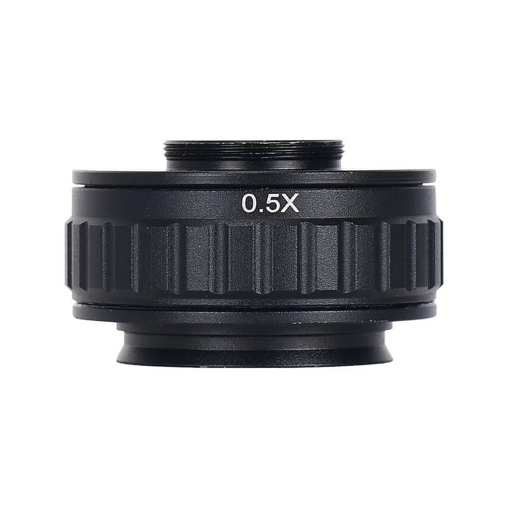 0.5X/ 0.35X/ 1X Focus Adjustable Camera C Mount Adapter CS Industrial Camera CCD CTV Adapter for Trinocular Zoom Stereo Microscope(0.5X)