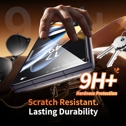 Image of 2 Pack for Samsung Galaxy Z Fold 7 Front Screen Protector, 9H+ Hardness Tempered Glass Full Edge Coverage, Military-Grade Shatter Protection, HD Clear & Sensitive Touch, Easy Installation